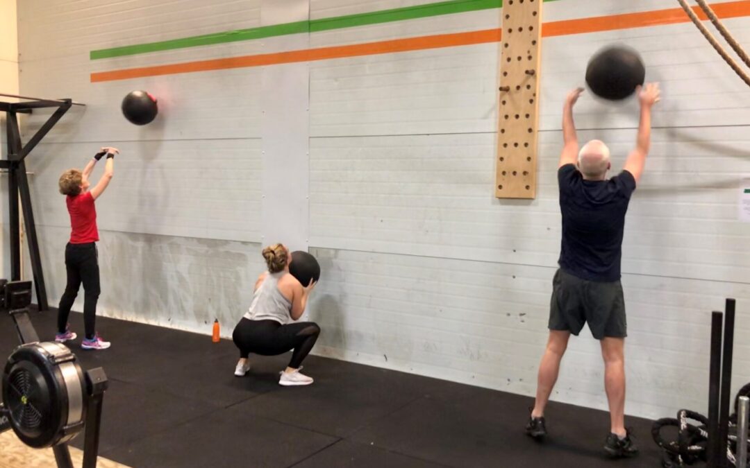 Vi tränar med hänsyn på en skivstångs avstånd